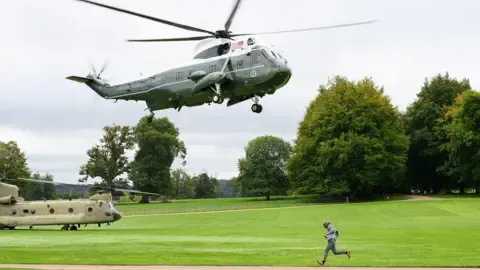 The US President Diverted and Forced to Swap Helicopters En Route to Stansted
